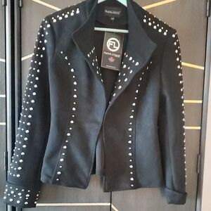 Frank Lyman Design Black Studded Blazer